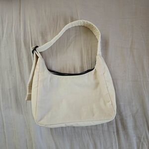 BAGGU Mini Nylon Shoulder Bag In Ivory